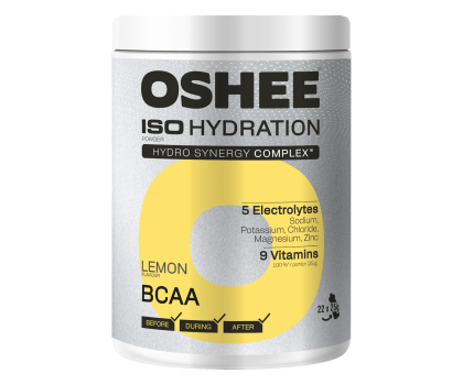 Zdrowa żywność OSHEE Izotonik w proszku ISO Hydration Lemon+BCAA 550 g